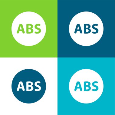 ABS Düz 4 renk en küçük simge kümesi