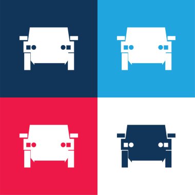 Tüm Arazi Aracı mavi ve kırmızı en küçük simge kümesi