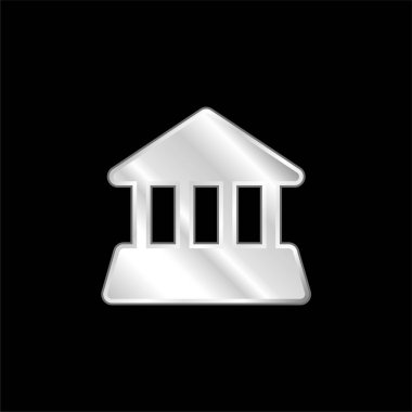 Banka gümüş kaplamalı metalik simge