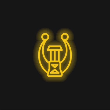 Antik Müze Parçası Sarı parlak neon ikon