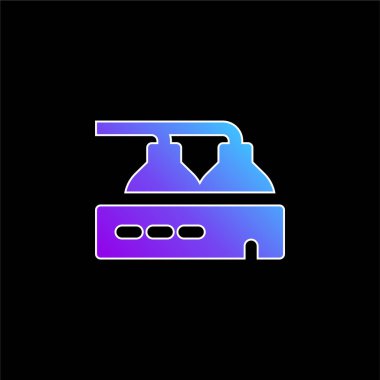 Bira Fabrikası mavi gradyan vektör simgesi