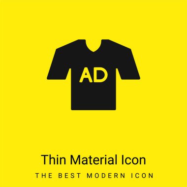 AD T Shirt minimal bright yellow material icon clipart