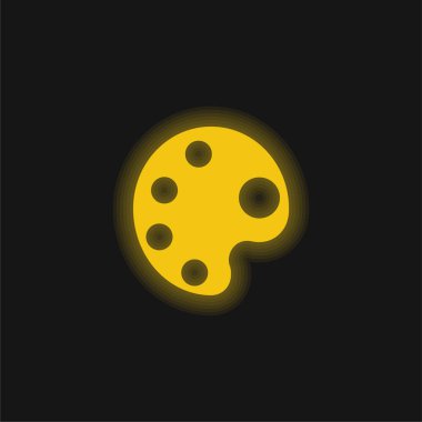 Büyük Boya Paleti sarı parlak neon simgesi