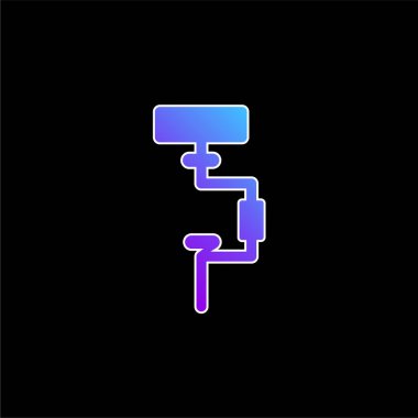 Mavi eğimli vektör simgesini destekle