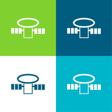 Sinyal alımı için anten Düz Düz 4 renk simgesi seti