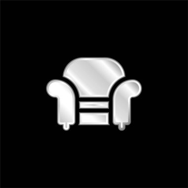 Koltuk gümüş kaplama metalik simge