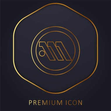 Atina Metro Logosu Altın Hat prim logosu veya simgesi