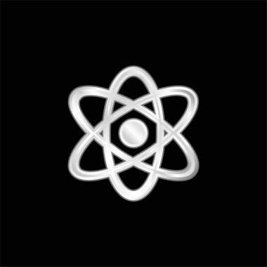 Atom gümüş kaplama metalik simge