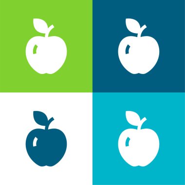 Apple Düz 4 renk en küçük simge kümesi