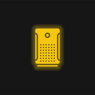Hava Arındırıcı sarı parlak neon simgesi