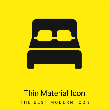 Yatak minimal parlak sarı madde simgesi