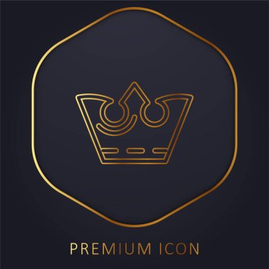 Crown golden line premium logo or icon clipart