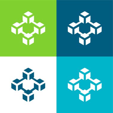 Blokzinciri Düz Düz Renk en az simge kümesi