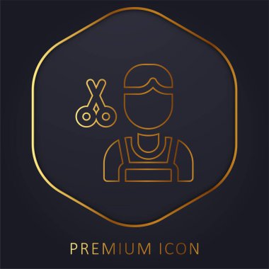 Berber altın çizgisi logosu veya simgesi