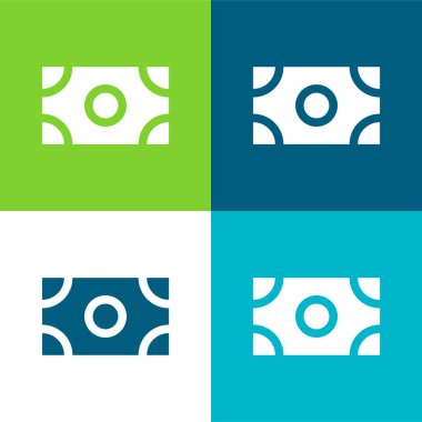 Bill Düz 4 renk en küçük simge kümesi