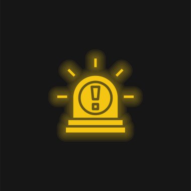 Parlayan sarı neon simgesini uyar