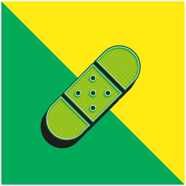 Bandaj Yeşil ve sarı modern 3d vektör simgesi logosu