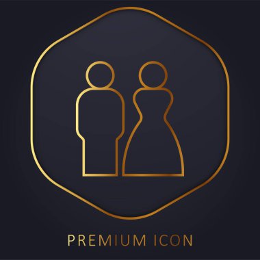 Gelin ve Damat Altın Hat Logosu veya simgesi