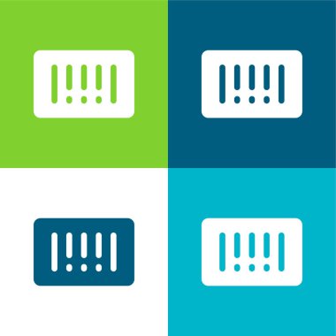 Barkod Düz 4 renk en küçük simge kümesi