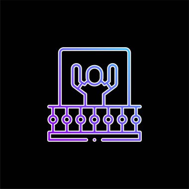 Balkon mavi gradyan vektör simgesi