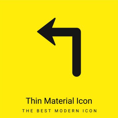 Büyük Oktaki Ok Sol Asgari Parlak Sarı Madde Simgesine Dönüyor