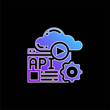 Uygulama mavi gradyan vektör simgesi