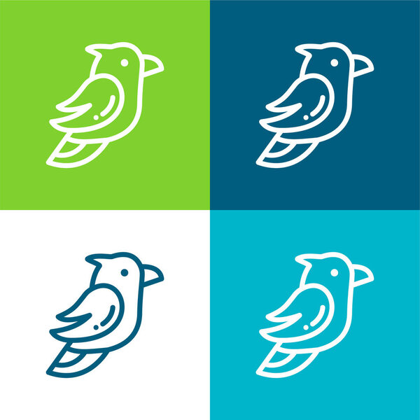 Четырехцветный минимальный набор иконок