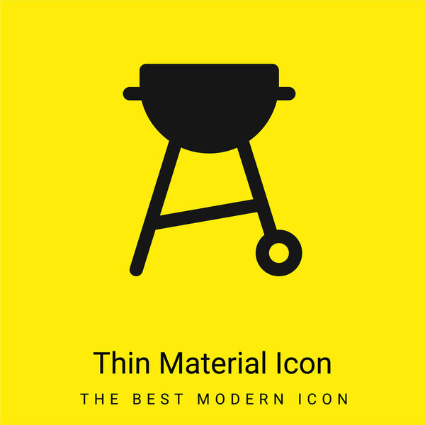 Barbecue minimal bright yellow material icon