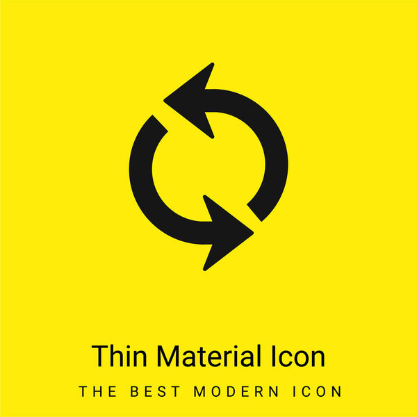 Arrows Circle minimal bright yellow material icon