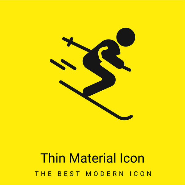 Alpine minimal bright yellow material icon