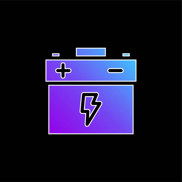 Значок синего градиента батареи