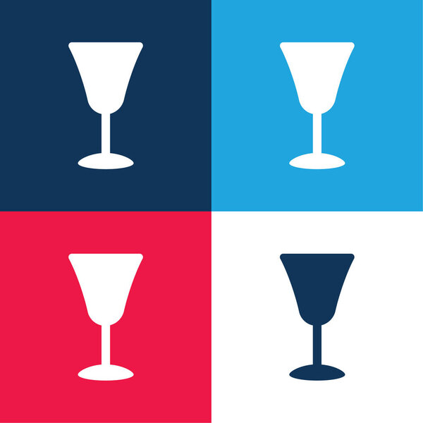 Большой голубой и красный четырехцветный минимальный набор значков