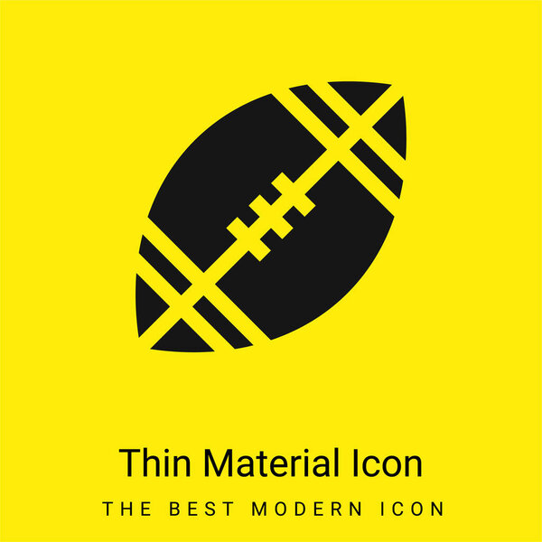 American Football minimal bright yellow material icon