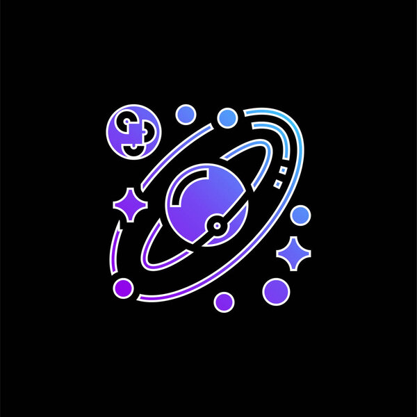 Astronomy blue gradient vector icon