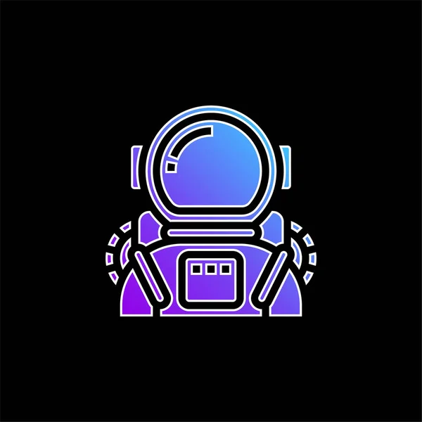 Astronauta Icono Vector Gradiente Azul — Vector de stock