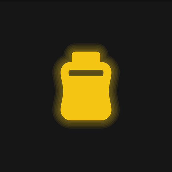 Желтый светящийся неоновый значок