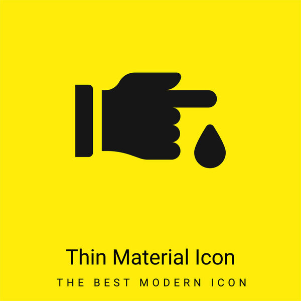 Blood Drop минимальный ярко-желтый значок материала