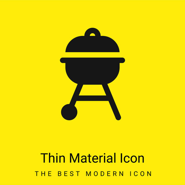 Bbq minimal bright yellow material icon