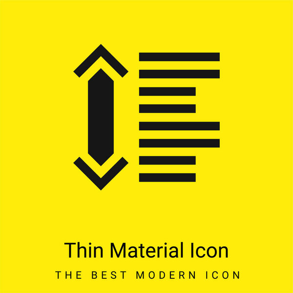 Between minimal bright yellow material icon