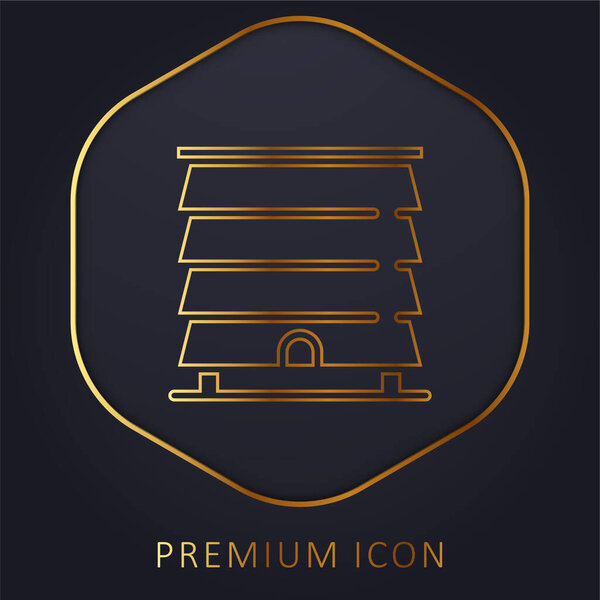 Логотип или иконка золотой линии Bee Hive