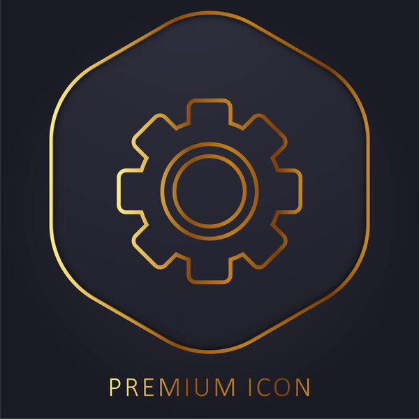 Big Gear golden line premium logo or icon