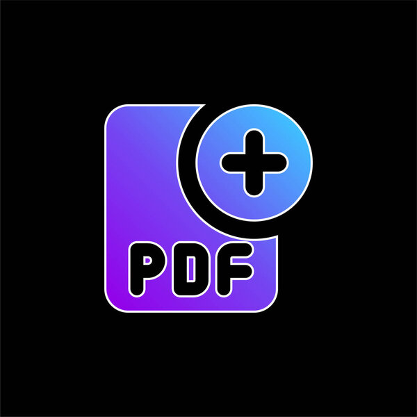 Добавить значок синего градиента