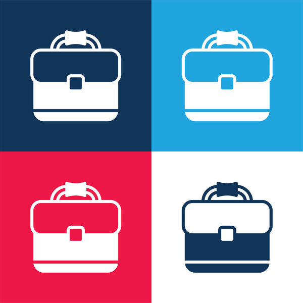 Короткий синий и красный четыре цвета минимальный набор значков