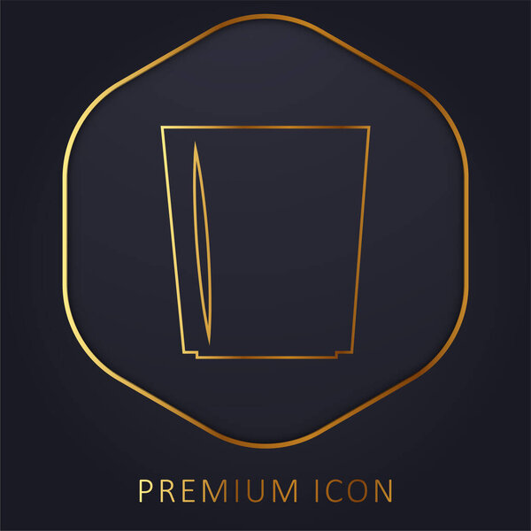 Золотой логотип или значок премиум-класса Black Glass Side View