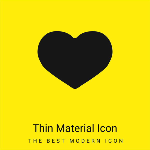 Big Black Heart minimal bright yellow material icon