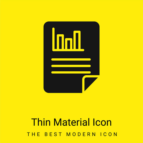 Analytics minimal bright yellow material icon