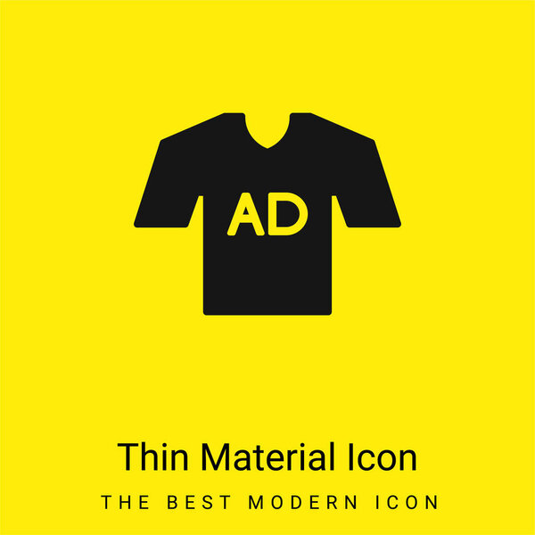 AD T Shirt minimal bright yellow material icon