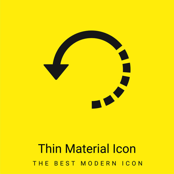 Arrow Circle With Half Broken Line minimal bright yellow material icon