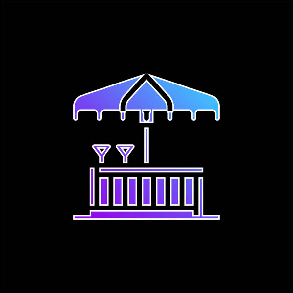 Синий вектор градиента Beach Bar