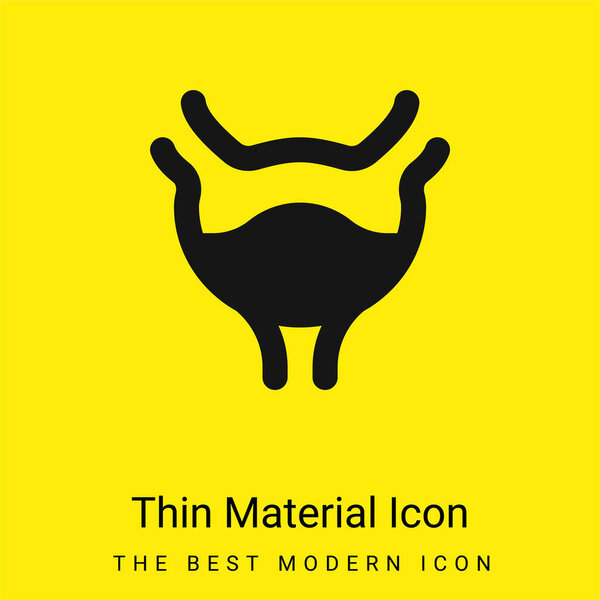 Bladder minimal bright yellow material icon